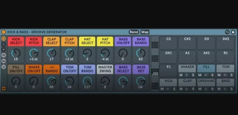 Kick & Bass Store Groove Generator Ableton Rack ALS