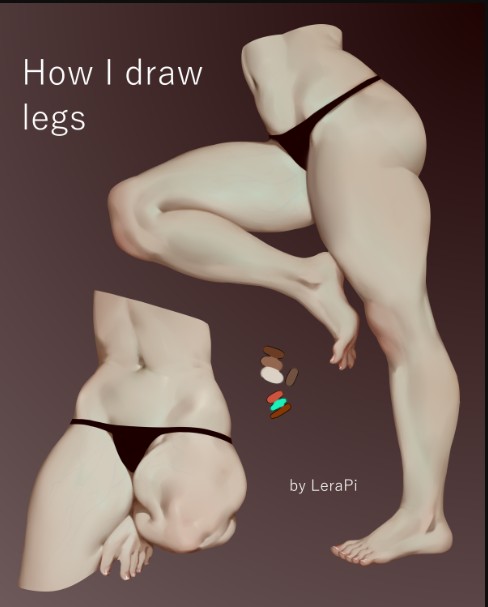 Gumroad – Aleriia_V – Tutorial – how I draw legs