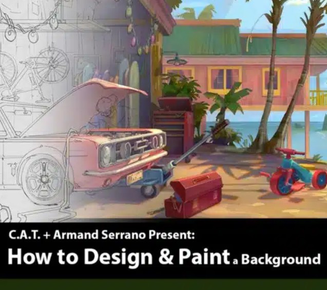 Creature Art Teacher – How to Design & Paint a Background Layout with Armand Serrano