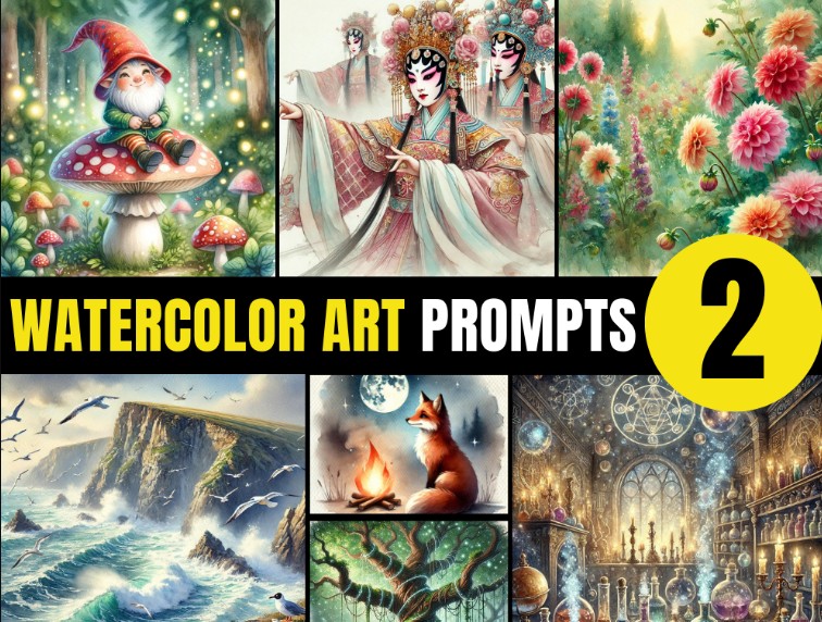 DMelandri – WaterColor Art Prompts V2