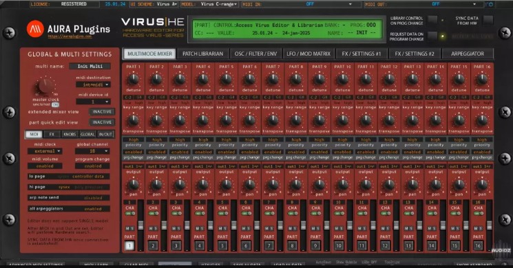 Aura Plugins Access Virus Editor v25.1.24