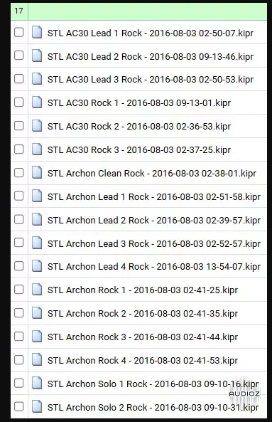 STL Tones Rock Season Kemper Profiles