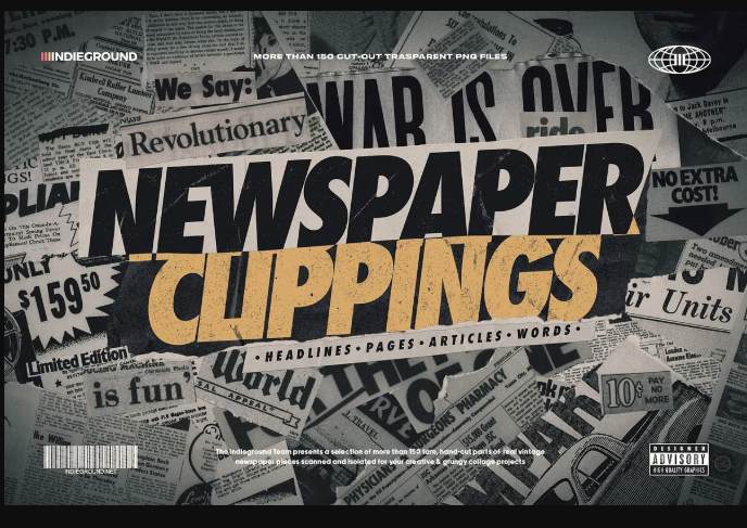 CreativeMarket – Indieground – Newspaper Clippings