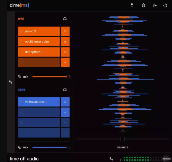 time off audio dime [ms] v1.2.1