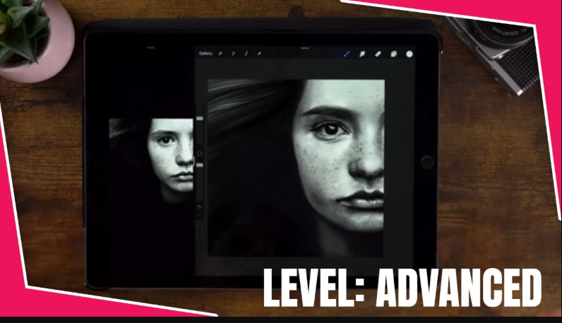 Art With Flo – VIDEO TUTORIAL: Portrait Painting Black & White – Skin texture