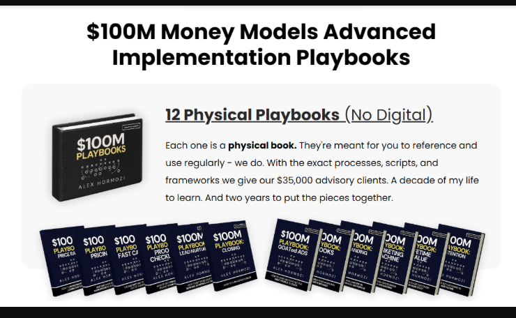 Alex Hormozi $100M® Money Models Book Bundle + All playbooks 