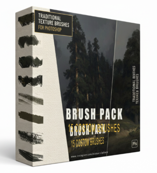 Artstation – Traditional Texture Brushes for Photoshop by Vladimir Motsar